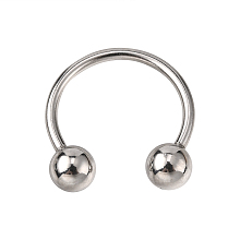 Honeyhandy 316L Surgical Stainless Steel Circular/Horseshoe Barbell with Round Ball, Nose Septum Rings, Cartilage Earrings, Stainless Steel Color, 12x13mm, Pin: 18 Gauge(1mm), Ball: 4mm, about 12pcs/board