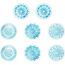 ARRICRAFT 4pcs/Set Window Stickers Flower Pattern Glass Door Alert Decal Mandala Window Clings Self Adhesive for Window Decoration Acessories Anti-Collision Reminder 11.6x6.3in