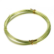 Honeyhandy Aluminum Craft Wire, for Beading Jewelry Craft Making, Yellow Green, 18 Gauge, 1mm, 10m/roll(32.8 Feet/roll)