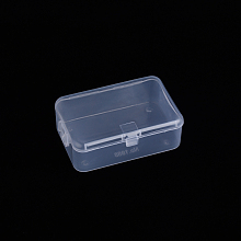 Honeyhandy Polypropylene(PP) Bead Storage Container, Mini Storage Containers Boxes, with Hinged Lid, Rectangle, Clear, 9.1x6x3.3cm, Inner Size: 8.7x5.8cm