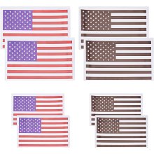 SUPERFINDINGS 2 Colors American Flag Sticker Black and Red American National Flag Stickers US Flag Car Sticker USA Flag Vehicle Patriotic Badge Bumper Decals for Car Truck Jeep SUV Decoration