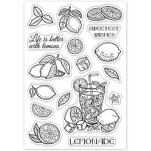 GLOBLELAND Sweet Lemon Clear Stamps Transparent Silicone Stamp for Card Making Decoration and DIY Scrapbooking