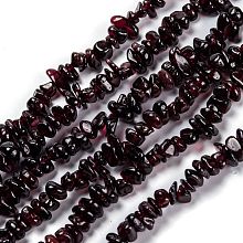 Honeyhandy Natural Garnet Beads Strands, Grade AB+, Chip, 3~16x3~8mm, Hole: 0.7mm, 32.28''(82cm)