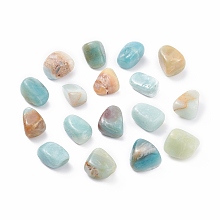 Honeyhandy Natural Flower Amazonite Beads, Tumbled Stone, Vase Filler Gems, No Hole/Undrilled, Nuggets, 20~35x13~23x8~22mm