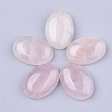 Honeyhandy Natural Rose Quartz Cabochons, Oval, 24~26x17~19x6~7mm