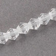 Honeyhandy Imitation Austrian Crystal 5301 Bicone Beads, Faceted Glass Beads Strands, Clear, 2x3mm, Hole: 0.5mm, about 200pcs/strand, 16.5 inch