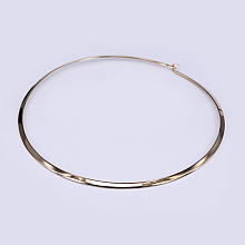 Honeyhandy 304 Stainless Steel Choker Necklaces, Rigid Necklaces, Real 18K Gold Plated, 5.31 inch(13.5cm)