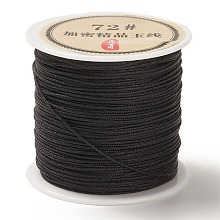 Honeyhandy 50 Yards Nylon Chinese Knot Cord, Nylon Jewelry Cord for Jewelry Making, Black, 0.8mm