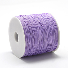 Honeyhandy Polyester Cords, Medium Purple, 0.8mm, about 131.23~142.16 yards(120~130m)/roll