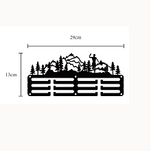 CREATCABIN Sports Theme Iron Medal Hanger Holder Display Wall Rack, with Screws, Running Pattern, 130x290mm