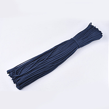 Honeyhandy 7 Inner Cores Polyester & Spandex Cord Ropes, Solid Color, for Rope Bracelets Making, Midnight Blue, 4~5mm, about 109.36 yards(100m)/bundle, 420~500g/bundle