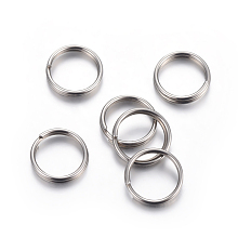 Honeyhandy 304 Stainless Steel Split Rings, Double Loops Jump Rings, Stainless Steel Color, 12x2mm, Inner Diameter: 10mm, Single Wire: 1mm