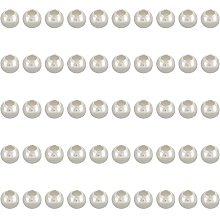 SUNNYCLUE 1 Box 50PCS Sterling Silver Beads Round Ball Beads 3mm Round Spacer Beads for Bracelet Necklace Jewelry DIY Crafts Making