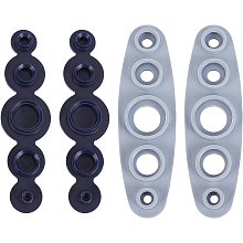 AHANDMAKER 2 Sets Black Homemade Button Tool, Universal Tool for Cover Button, Plastic and Silicone DIY Tools for Buttons Making