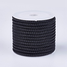 Honeyhandy Braided Steel Wire Rope Cord, Black, 3mm, about 5.46 yards(5m)/roll