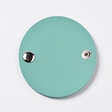 Honeyhandy Earphone Leather Cable Winder, Cable Wire Holder, for Work and Travel, Turquoise, 88.5~89x77~78x5~5.5mm