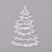 Honeyhandy Christmas Tree Frame Carbon Steel Cutting Dies Stencils, for DIY Scrapbooking/Photo Album, Decorative Embossing DIY Paper Card, Matte Platinum Color, 75x46x1mm