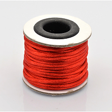 Honeyhandy Macrame Rattail Chinese Knot Making Cords Round Nylon Braided String Threads, Red, 2mm, about 10.93 yards(10m)/roll