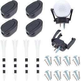 SUPERFINDINGS 6pcs Golf Ball Pick Up Retriever Grabber Golf Ball Retriever Grabber Pick Up Foldable Golf Ball Pick Up Claw with 4PCS Plastic Holder Five Claw Pin Tool Golf Ball Tool Sets