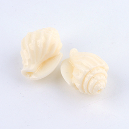 Honeyhandy Synthetic Coral Beads, Conch Shell, 17.5x12.5x11mm, Hole: 1.5mm