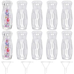 BENECREAT 12 Packs 5ml Empty Lip Gloss Tube Candy Shape Refillable Plastic Lip Balm Bottles(Clear) Cream Jar with 4pcs Funnel Hopper for Lipstick Samples Storage