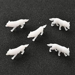 Honeyhandy 3D Resin Model, UV Resin Filler, Epoxy Resin Jewelry Making, Wolf, White, 9x19x4mm