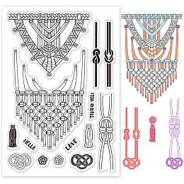 GLOBLELAND Bohemian Knot Silicone Clear Stamps Transparent Stamps for Festival Birthday Cards Making DIY Scrapbooking Photo Album Decoration Paper Craft