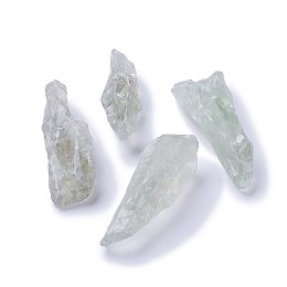 Honeyhandy Natural Green Quartz Beads, Nuggets, No Hole/Undrilled, 54~61.5x13~20x12~21mm, about 100g/bag