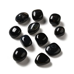 Honeyhandy Natural Tiger Eye Beads, Tumbled Stone, Healing Stones for 7 Chakras Balancing, Crystal Therapy, Meditation, Reiki, Vase Filler Gems, No Hole/Undrilled, Nuggets, Alice Blue, 17~30x15~27x8~22mm