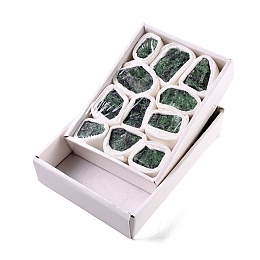 Honeyhandy Rough Raw Natural Ruby in Zoisite Beads, Nuggets, 32~48x20~35x12~31mm, 6~13Pcs/box