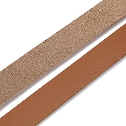 GORGECRAFT PU Imitation Leather Cord, for Clothing, Flat, Sandy Brown, 12.5x1.8mm, about 2.19 Yards(2m)/Roll