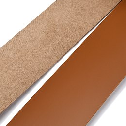 GORGECRAFT PU Imitation Leather Cord, for Clothing, Flat, Sandy Brown, 70x1.8mm, about 2.19 Yards(2m)/Roll