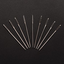 Honeyhandy Iron Sewing Needles, Platinum, 48x1.3mm, Hole: 0.8mm, about 25pcs/bag