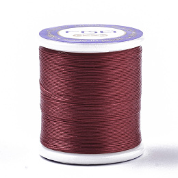 Honeyhandy Nylon 66 Coated Beading Threads for Seed Beads, Dark Red, 0.1mm, about 54.68 yards(50m)/roll