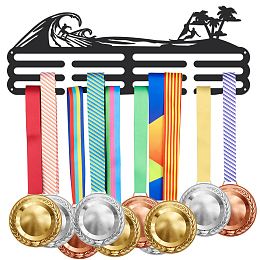 SUPERDANT Surfing Metal Medal Hooks Sailboat Wall Storage Award Holder for Wall Sea Sport Medal Hanger Rack Frame Decoration Medal Collection for Over 60 Medals Gift for Athletes