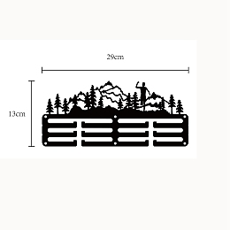 CREATCABIN Sports Theme Iron Medal Hanger Holder Display Wall Rack, with Screws, Running Pattern, 130x290mm