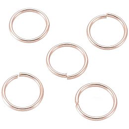 NBEADS 200 Pcs 10mm 304 Stainless Steel Jump Rings, Rose Gold Open Jump Rings with 8mm Inner Diameter Connectors Jewelry Findings for DIY Jewelry Making