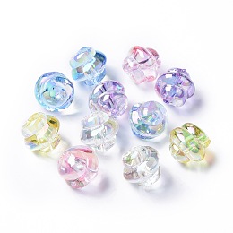 Honeyhandy Transparent Acrylic Beads, Mixed Color, 17x17x17mm, Hole: 2.5mm