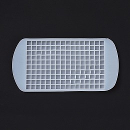 Honeyhandy Silicone Ice Cube Silicone Molds, Mini Ice Cube Tray, 160 Grids, Rectangle, White, 235x118x10mm, Inner Diameter: 10x10mm