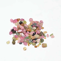 Honeyhandy Tourmaline Chip Beads, No Hole/Undrilled, 2~8x2~4mm, about 340pcs/20g