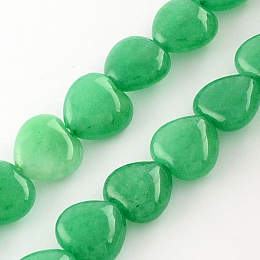 Honeyhandy Dyed Natural Malaysia Jade Bead Strands, Medium Spring Green, 10x10x5mm, Hole: 1mm, about 40pcs/strand, 15.3 inch