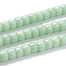 ARRICRAFT K9 Glass Beads Strands, Imitation Jade Glass Beads, Column, Light Green, 8~8.5x5.5~6mm, Hole: 1.4mm, about 67pcs/Strand, 15.83 inch(40.2cm)