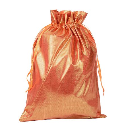 NBEADS 5 Pcs 9.0x6.3 Inch DarkOrange Storage Bags Drawstring Bags Wedding Party Favors Jewelry Pouches Holiday Bags Gift Bags