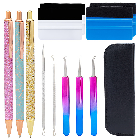 CRASPIRE Carft Kits, including Ball Pens, Stainless Steel Face Skin Care Tools and Scraper, Mixed Color