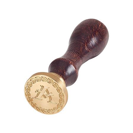 PandaHall Elite Letter A Wax Seal Stamp Vintage Retro Brass Head Wooden Handle Classic Alphabet Letter Initial A Wax Sealing Stamp A