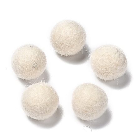 Honeyhandy Wool Felt Balls, White, 18~22mm