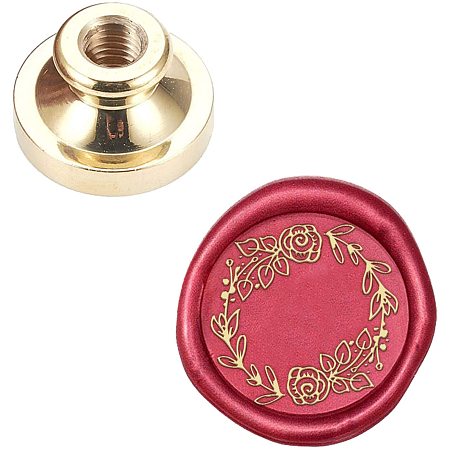 CRASPIRE Wax Seal Stamp Head Garland Removable Sealing Brass Stamp Head for Creative Gift Envelopes Invitations Cards Decoration
