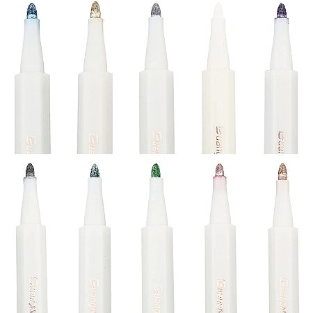 CRASPIRE Acrylic Paint Markers Pens Set with 10 Colors Metallic Paint Pens  0.5mm Quick-Dry Paint Pens for Rocks Painting Fabric Wood Canvas Ceramic  Scrapbooking DIY Crafts Making Art Supplies 