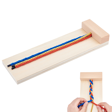 AHANDMAKER Montessori Weaving Board, Wood Early Learning Braid Weaving Tools, for Preschool Life Skills Training