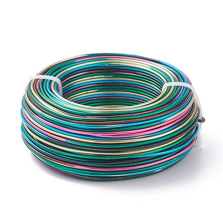 Honeyhandy 5 Segment Colors Aluminum Craft Wire, for Beading Jewelry Craft Making, Colorful, 12 Gauge, 2mm, about 190.28 Feet(58m)/roll